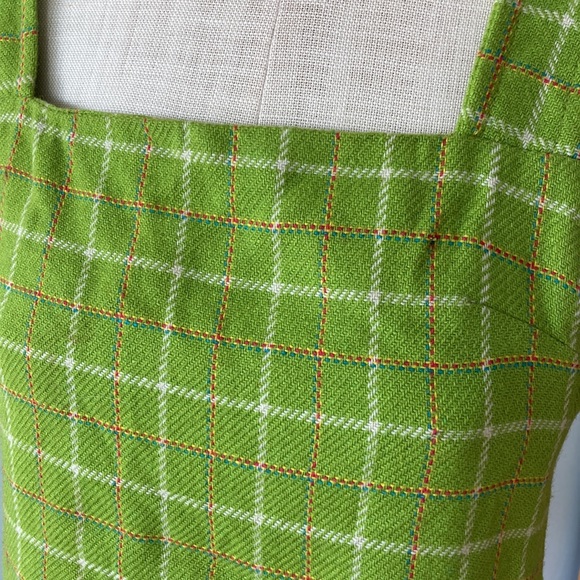 Vintage green plaid tank - Picture 4 of 8